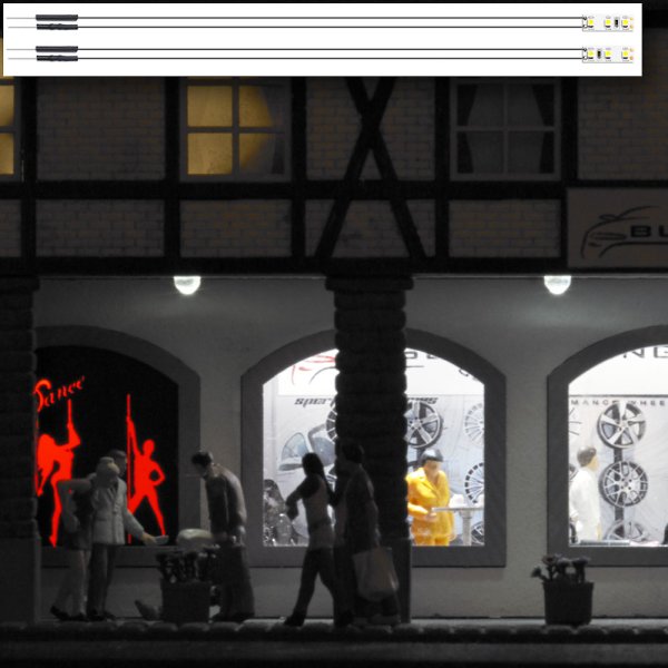 BUSCH 2 LED Beleuchtungen warmweiß 5998 Spur Neutral