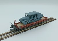 ROCO Minitanks Rungenwagen R10 mit Halbkettenfahrzeug 836...
