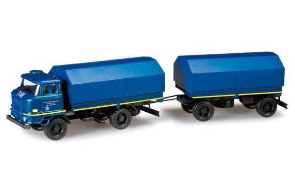 HERPA IFA Planen-Hängerzug THW Nürnberg 090513 LKW-Modell 1:87
