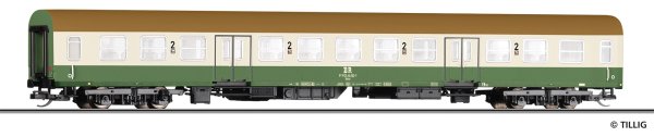 TILLIG Reisezugwagen 2. Klasse Bmhe der DR Ep IV mit 2. Betriebsnummer 12607 Spur TT