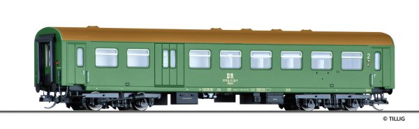 TILLIG Reisezugwagen 2. Klasse mit Gep&auml;ckabteil BDghws der DR Ep IV 16603 Spur TT