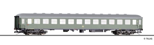 TILLIG Reisezugwagen 2. Klasse B4&uuml;m-54 der DB Ep III 16222 Spur TT