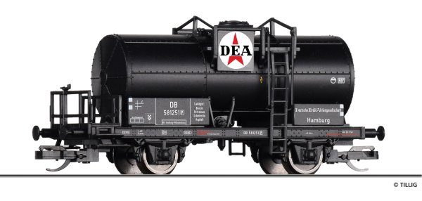 TILLIG Kesselwagen DEA, eingestellt bei der DB Ep III 95776 Spur TT