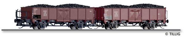 TILLIG Set offene Güterwagen Omm 55 der DB Ep III 01106 Spur TT