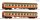 ROCO Set 2 mit 2 Reisezugwagen 2. Klasse Bauart Y/B 70 DR Ep IV 6280017 Spur TT