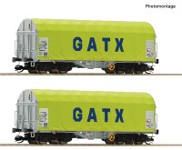 ROCO Set mit 2 Schiebeplanenwagen, Gattung Shimmns der...