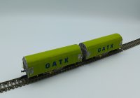 ROCO Set mit 2 Schiebeplanenwagen, Gattung Shimmns der...