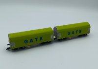 ROCO Set mit 2 Schiebeplanenwagen, Gattung Shimmns der GATX Ep. VI 6680011 Spur TT
