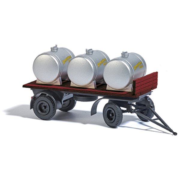 BUSCH IFA HL 80 Anhänger Wernesgrüner Pilsner mit 3 Fässern 53328 Modell 1:87