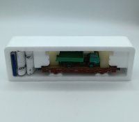 ROCO Rungenwagen beladen m. Steyr LKW Schwarz Bau DB AG 47845 Spur H0