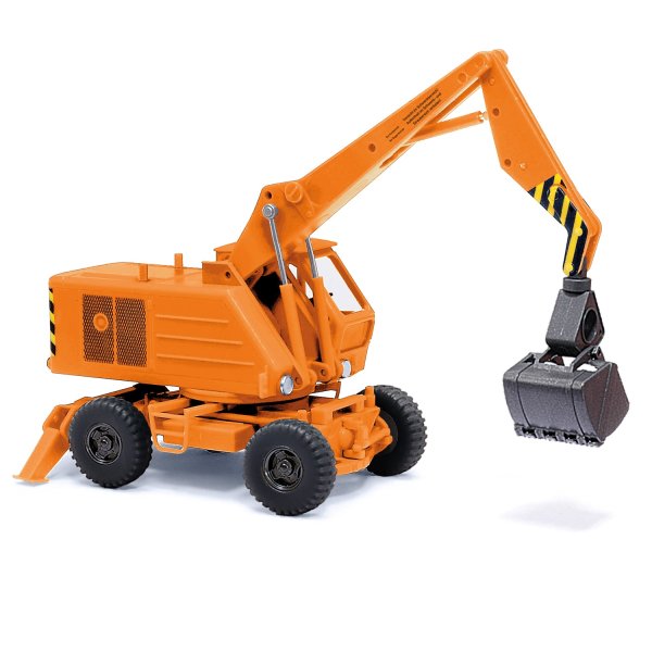 BUSCH Weimar Mobilbagger T 174-2 orange 87403 Baumaschinenmodell Spur TT