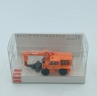 BUSCH Weimar Mobilbagger T 174-2 orange 87403 Baumaschinenmodell Spur TT