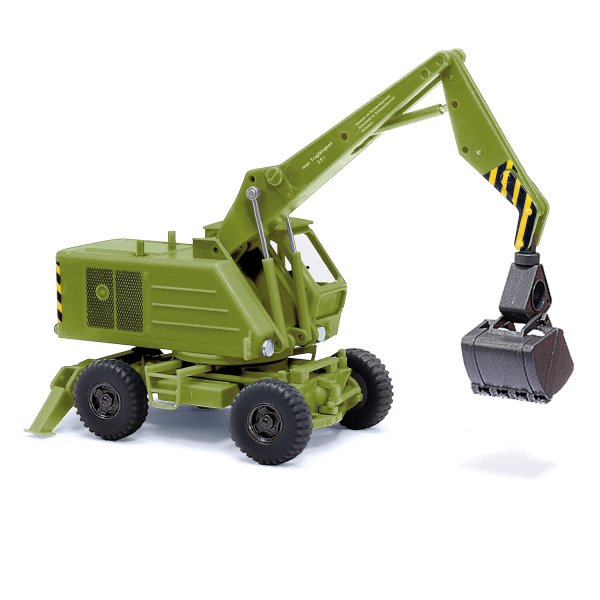 BUSCH Weimar Mobilbagger T 174-2 grün 87402 Baumaschinenmodell Spur TT
