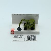 BUSCH Weimar Mobilbagger T 174-2 grün 87402 Baumaschinenmodell Spur TT