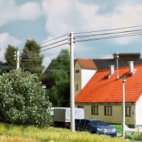 BUSCH 12 Betonmasten Bausatz 1751 Spur H0