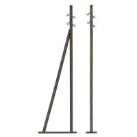 BUSCH Freileitung 2 Holzmasten 1753 Spur H0