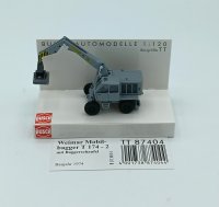 BUSCH Weimar Mobilbagger T 174-2 grau 87404 Baumaschinenmodell Spur TT