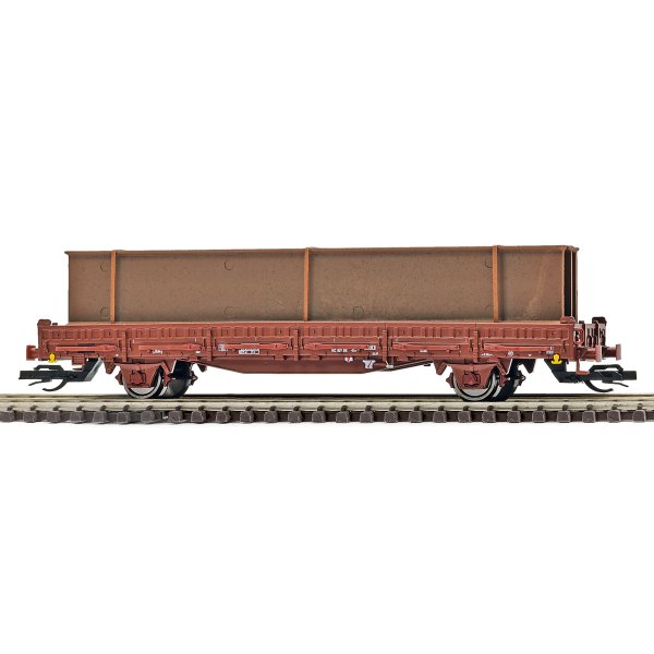 BUSCH Flachwagen mit Rungen Ks 3300 und Stahlträger 31520 Spur TT