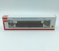 BUSCH Flachwagen mit Rungen Ks 3300 und Stahlträger...