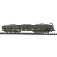 BUSCH Flachwagen Samm 4818 mit Schotterladung DR 31187...