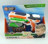 JOHNTOY Tack Pro Crow I Shooter mit 6 Soft Darts 31002