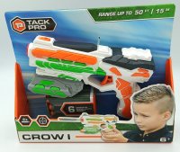 JOHNTOY Tack Pro Crow I Shooter mit 6 Soft Darts 31002