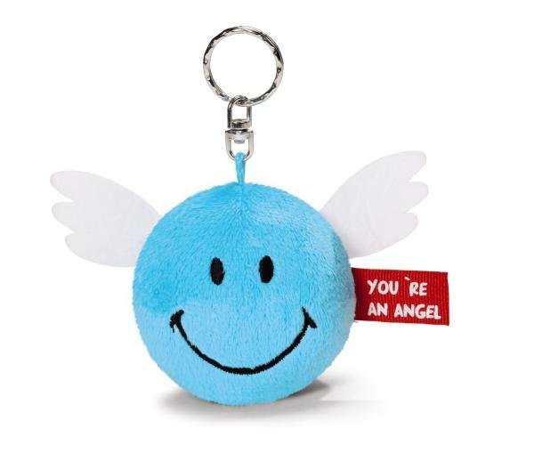 NICI 35695 Smiley blau You are an Angel Beanbag Schlüsselanhänger 6 cm