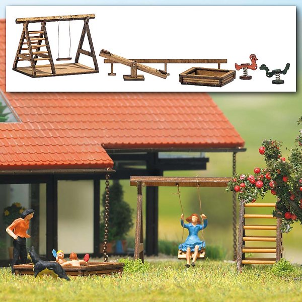 BUSCH Spielplatz Bausatz 1485 Spur H0