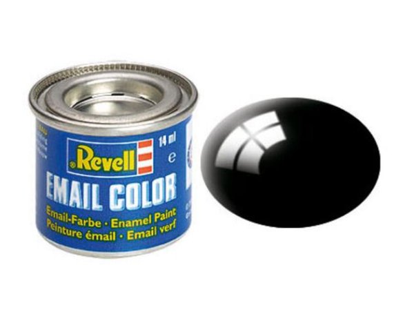 REVELL 32107 - Email Color 14 ml: schwarz glänzend RAL 9005