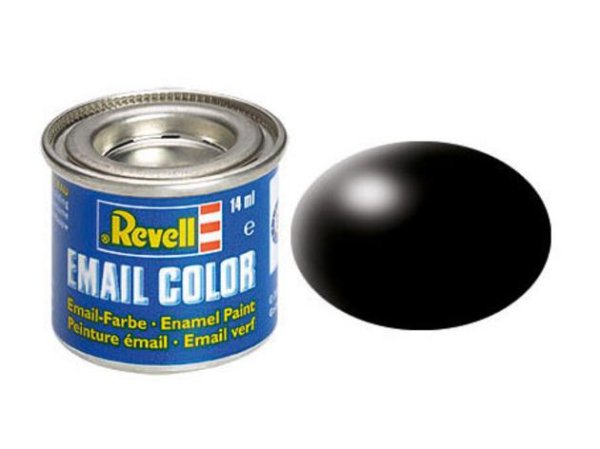 REVELL 32302 Email Color 14 ml: schwarz seidenmatt RAL 9005