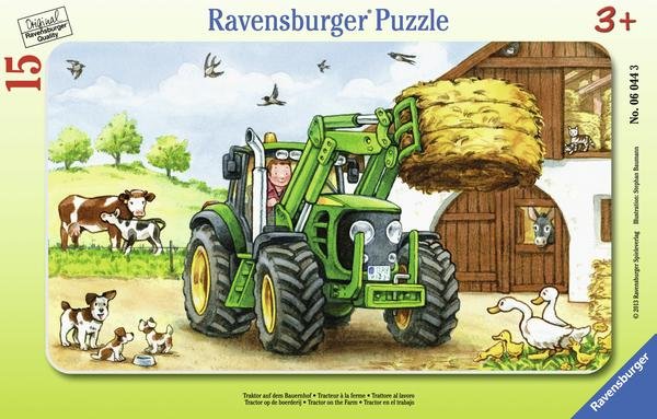 RAVENSBURGER 06044 - Traktor auf dem Bauernhof - 15 Teile