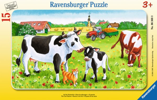 RAVENSBURGER 06368 - Auf der Kuhweide - 15 Teile