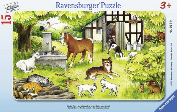 RAVENSBURGER 06374 Beliebte Tiere 15 Teile