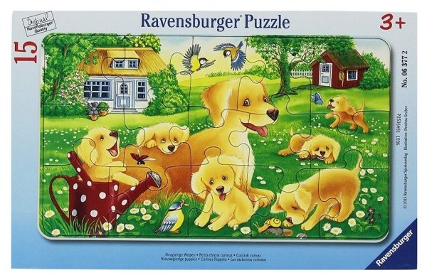 RAVENSBURGER 06377 - Neugierige Welpen - 15 Teile