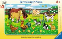 RAVENSBURGER 06046 Bauernhoftiere auf der Wiese 15 Teile