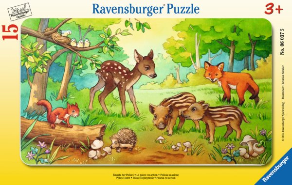 RAVENSBURGER® 06376 - Tierkinder des Waldes - 15 Teile