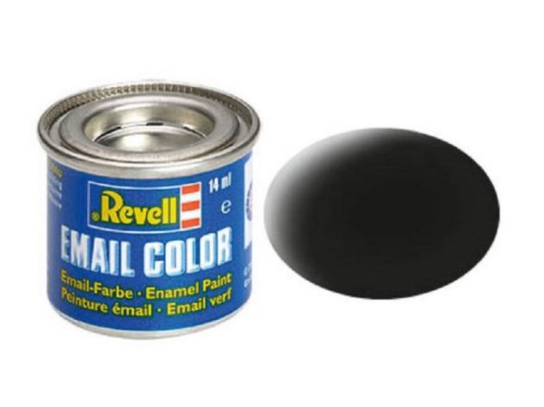 REVELL 32108 Email Color 14 ml: schwarz matt RAL 9011