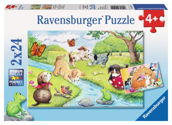 RAVENSBURGER® 09194 - Kinderpuzzle Verspielte Vierbeiner