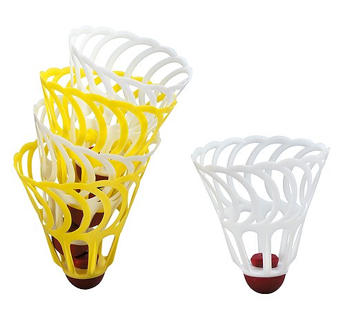 idee+spiel 741-74106 VIVA SPoRT Badminton-Bälle 5er Set mit Gummi-Kopf