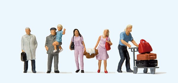PREISER Reisende am Bahnhof 14122 Figuren-Set Spur H0
