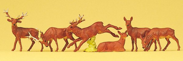 PREISER 10179 Hirsche Tierfiguren Spur H0