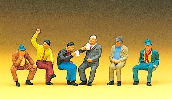 PREISER Sitzende Personen 10097 Figuren-Set Spur H0