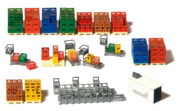 PREISER 17124 Zubehör-Set Getränkemarkt Spur H0