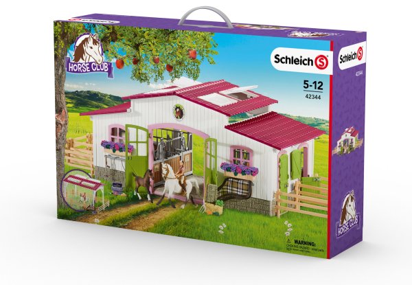 SCHLEICH Horse Club 42344 Reiterhof mit Reiterin und Pferden