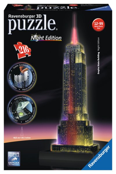 RAVENSBURGER 12566 Puzzle Empire State Building Night Edition 216 Teile