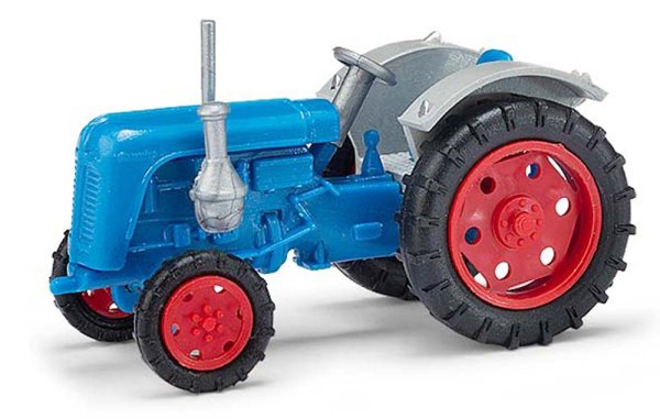 BUSCH 210010124 Traktor Famulus blau/rote Felgen Miniaturmodell 1:87