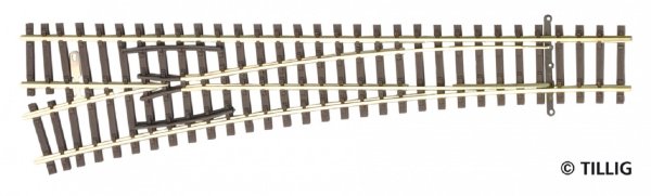 TILLIG Einfache Weiche EW2 15° links Modellgleis 83332 Spur TT