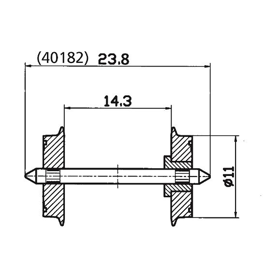 ROCO 40182 - H0 DC-NEM-Normradsatz, 2 Stück