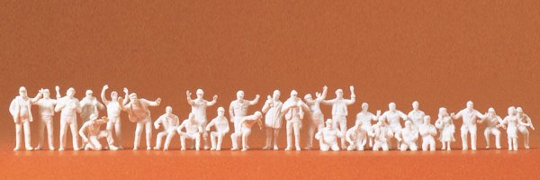 PREISER 16335 - H0 - Unbemalte Figuren, 30 Fahrer und Beifahrer für LKW & PKW - 1:87