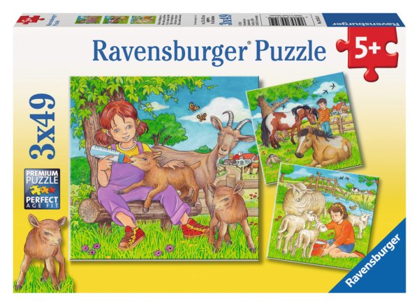 RAVENSBURGER 09351 - Meine Lieblingstiere - 3 x 49 Teile